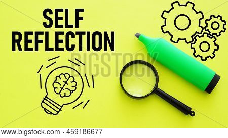 Self Reflection Is Shown Using A Text
