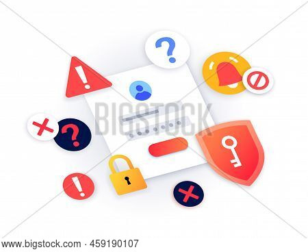 Notification On Smartphone. New Messages, Lock Screen And Warning. Personal Information Protection. 