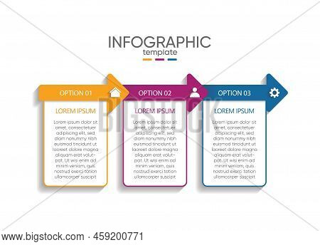 Process Infographic  Business Template For Abstract Background Design