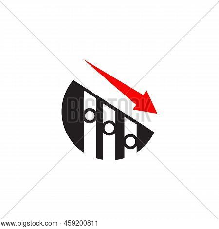 Down Trend Chart Icon Logo Design Vector Template