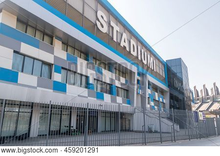 Pristina, Kosovo - June 5, 2022: Football Stadium In Pristina.