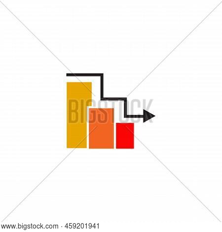 Down Trend Chart Icon Logo Design Vector Template