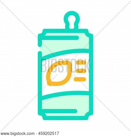 Lemon Flavored Soda Color Icon Vector. Lemon Flavored Soda Sign. Isolated Symbol Illustration