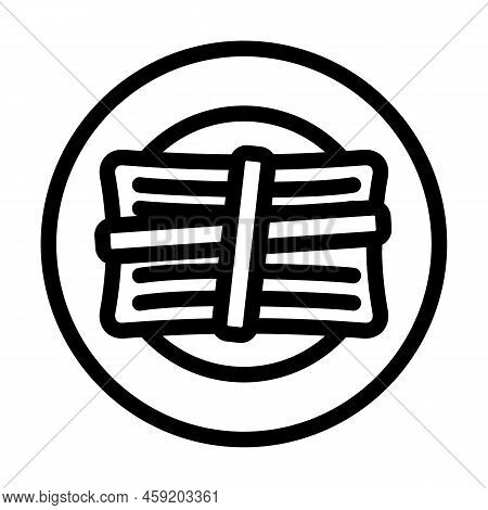 Nacatamal Banana Leaf Line Icon Vector. Nacatamal Banana Leaf Sign. Isolated Contour Symbol Black Il