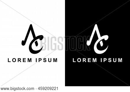 Ac Letter Logo Design Combination Of Letters A And C. Ac Combine Letter Logo Vector Template. Ac Fon