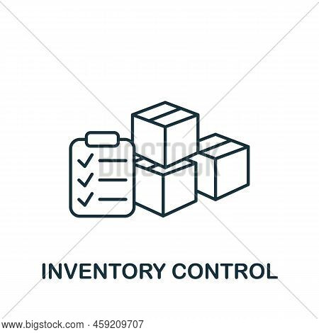 Inventory Control Icon. Monochrome Simple Business Management Icon For Templates, Web Design And Inf