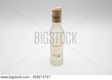 A Bottle Of Turkish National Alcoholic Beverage - Tekirdag Rakisi. Istanbul, Turkey - June 2022.