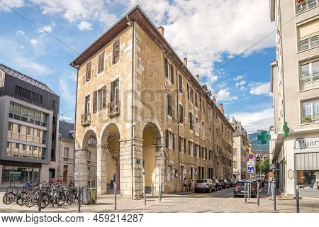 Chambery, France - June 25,2022 - View At The Building In The Streets Of Chambery. Chambery Is The P