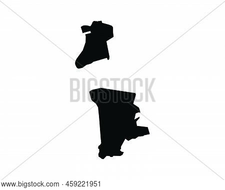 Macau Map. Macao Country Map. Black And White Macanese National Nation Outline Geography Border Boun