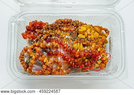 Amber Bracelets Necklaces Anklets Beads Gemstones Jewelry In Box