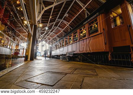 Canela, Rs, Brazil - May 19, 2022: Outside View Of Ferreo Restaurante, A Restaurant Inside A Train W