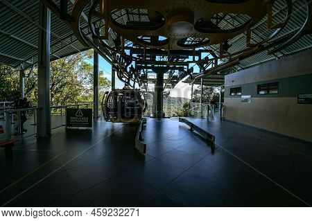 Canela, Rs, Brazil - May 20, 2022: View Of The Departure Station Of Bondinhos Aereos, Tourist Destin