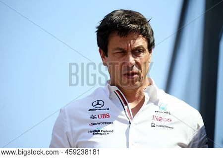 Toto Wolff Of Mercedes Amg Petronas F1 Team  During The F1 Grand Prix Of Hungary At Hungaroring On J
