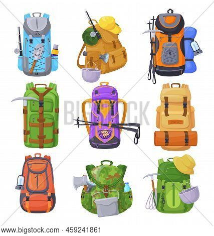 Traveler Camp Knapsack. Backpacking Rucksacks For Camping Mountain Climbing, Travel Backpack Hiking 