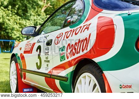 Detail Of Retro Toyota Celica Sport Car For Rally Racing. Katy Wroclawskie, Poland - May 28, 2022