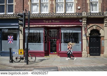 Grantham, Lincolnshire, England- August 2, 2022. Tap And Tonic Exterior View.