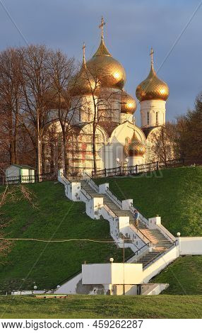 Stairs To Strelka Park On The Embankment
