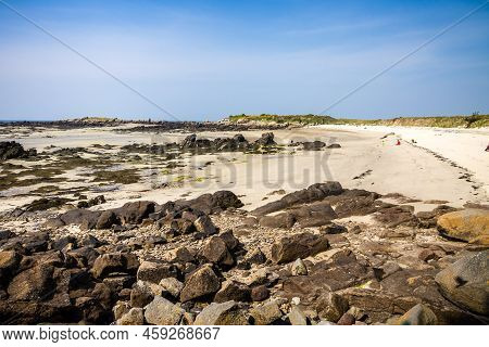 Chausey Island Coast, Beach And Cliffs Landscape In Brittany, France
