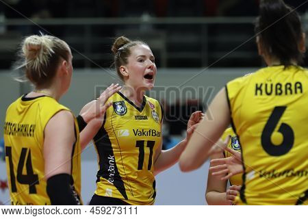 Istanbul, Turkey - March 13, 2022: Isabelle Haak In Galatasaray Hdi Sigorta Vs Vakifbank Turkish Sul