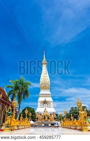Phanom Pagoda Of Phra That Phanom Temple In That Phanom District, Nakhon Phanom, Thailand.