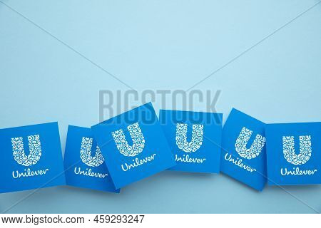 London, Uk - August 2022: Unilever Company Logo. Unilever Is A Multinational Consumer Goods Company