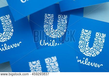 London, Uk - August 2022: Unilever Company Logo. Unilever Is A Multinational Consumer Goods Company