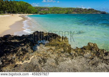 La Prairie Beach With View On The Maconde Bay, Mauritius Island, Indian Ocean