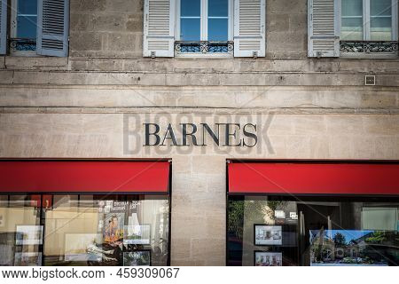 Bordeaux, France - February 24, 2022: Logo Of Barnes International Realty On Their Office For Bordea