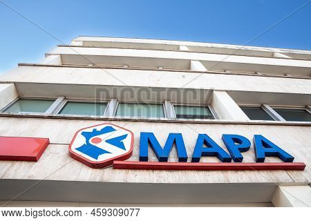 Bordeaux, France - February 24, 2022: Mutuelle Mapa Logo On Their Bordeaux Office. Mapa, Or Mutuelle