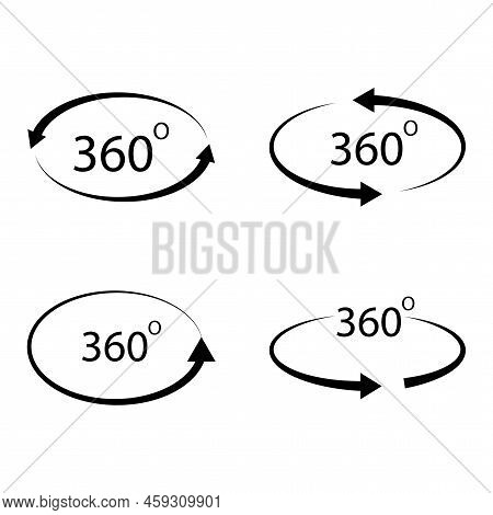 Flat Set With Angle Of Degrees. Measuring Radius. Vector Illustration. Stock Image.