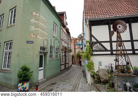 Bremen, Germany - July, 7 2022: Schnoor Old Neighborhood In Bremen, Germany