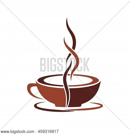 A Cup Of Coffee. Vector Icon For Coffee Shops, Websites And Applications. Flat Style