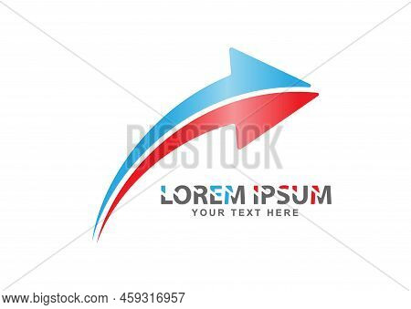 Arrow. Abstract Arrow For Logo, Emblem, Sticker Or Brand. Vector For Websites, Applications And Crea