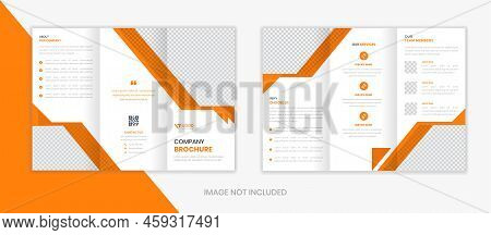 Abstract Corporate Trifold Brochure Design Template, Business Multipage Brochure Layout
