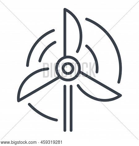 Windm Or Wind Farm, Alternative Electricity Mining, Vector Isolated Flat Icon. Saving Ecology And En