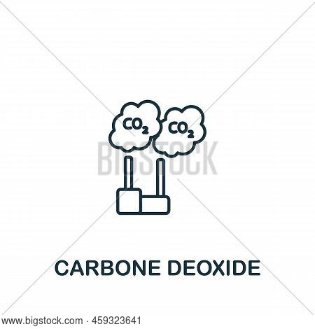 Carbone Deoxide Icon. Monochrome Simple Icon For Templates, Web Design And Infographics