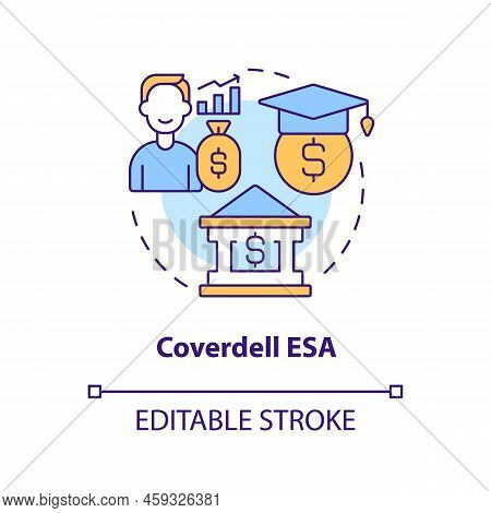 Coverdell Esa Concept Icon. Open Account. Account Type For College Savings Abstract Idea Thin Line I