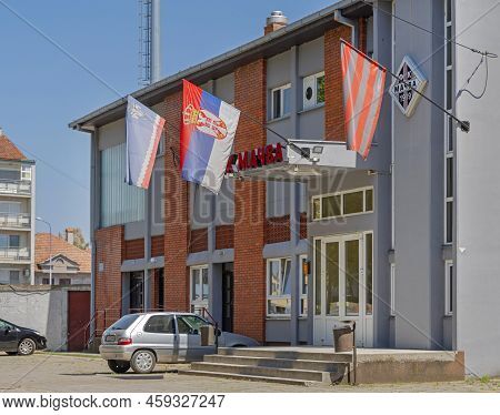 Sabac, Serbia - July 22, 2022: Football Club Team Macva Sports Stadium Building Nickname Provincial 
