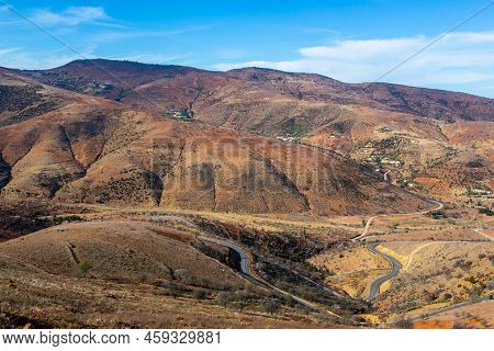 Curved Roads In The Rif Mountains In Morocco Near Al Hoceima City