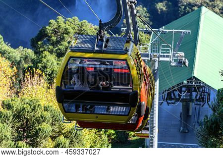 Canela, Rs, Brazil - May 20, 2022: View Of The Bondinhos Aereos, Parques Da Serra, Tourist Destinati