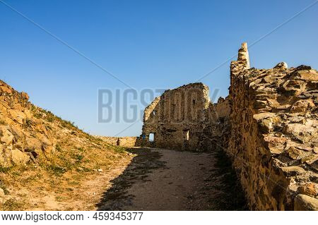 Famous Rupea Fortress In Transylvania, Romania. Rupea Citadel (cetatea Rupea)
