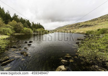 Beautiful Welsh Lake, Uk, In Snowdonia National Park