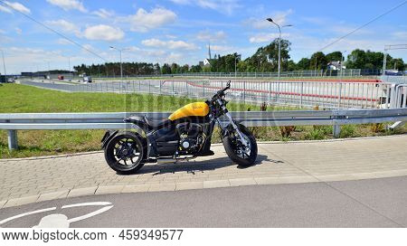 Warsaw, Poland. 1 August 2022. The Junak M15 Motorcycle Is A Combination Of The Classic Cruiser Line