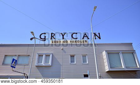 Majdan, Poland. 1 August 2022. Sign Grycan. Company Signboard Grycan.