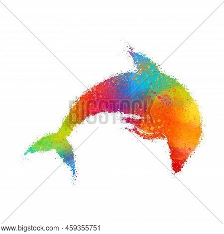 Dolphin Vector Illustration Digital Art Wall Art