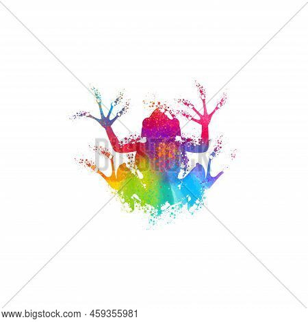 Frog Colorful Vector Illustration Wall Art Print Shirt Design