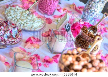 Wedding Reception Candy Table In High Dynamic Range