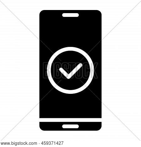 Smartphone Vector Glyph Icon Isolated On White Background. Smartphone Stock Vector Icon For Web, Mob