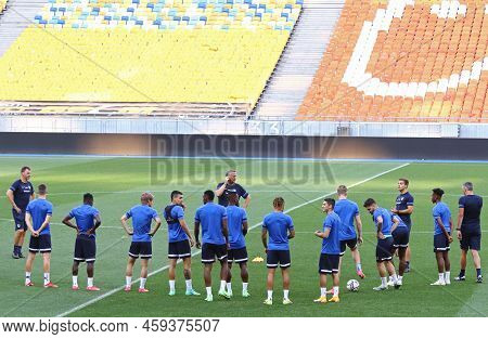Kyiv, Ukraine - August 10, 2021: Genk Open Training Session Before The Uefa Champions League Third Q