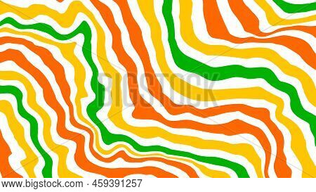 Acid Wave Rainbow Line Backgrounds In 1970s 1960s Hippie Style. Y2k Wallpaper Patterns Retro Vintage